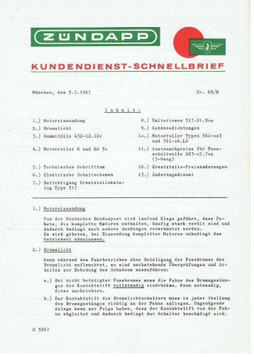 KUNDENDIENST-SCHNELLBRIEF - Wildeman