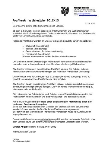 Profilwahl - Nibelungen-Realschule Braunschweig