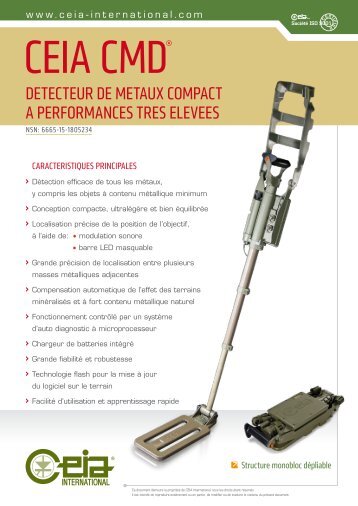 DETECTEUR DE METAUX COMPACT A PERfORMANCES TRES ...