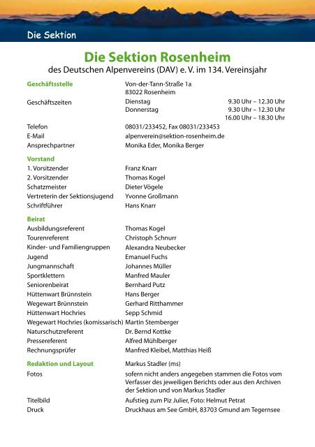 Jahresbericht 2011/2012 - Deutscher Alpenverein