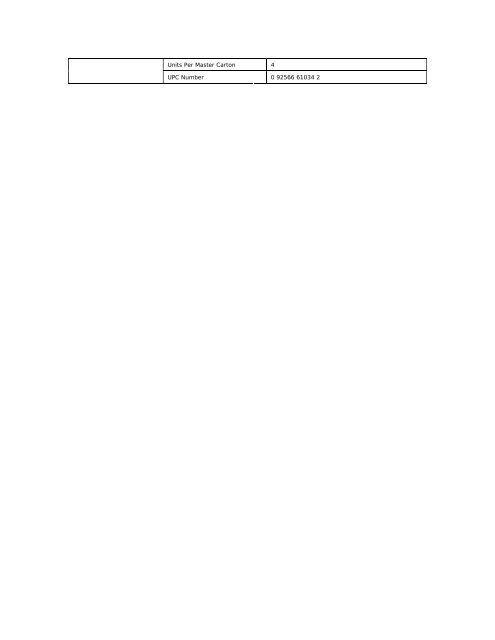 Product Specifications -Model No. SP800W - Smartparts