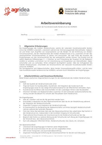 Arbeitsvereinbarung