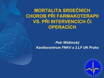 15.10 â Mortalita srdeÄnÃ­ch chorob pÅi farmakoterapii vs. pÅi ...