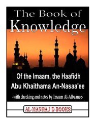 The Book of Knowledge â Imaam Abu Khaithama ... - Abdurrahman