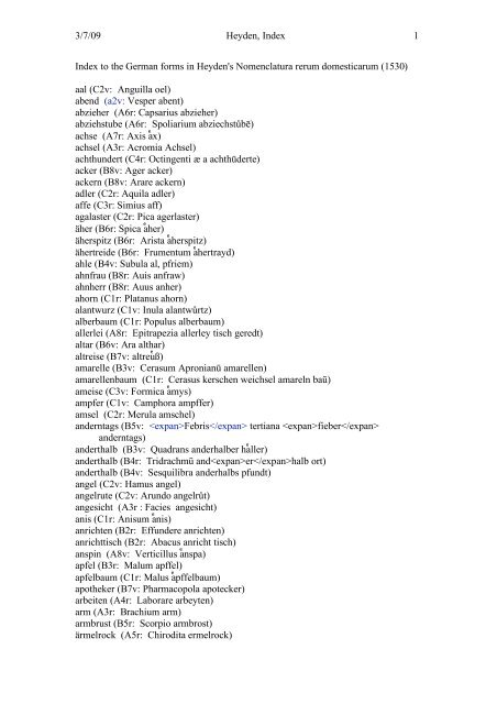 3/7/09 Heyden, Index 1 Index to the German ... - germanstudies.org.uk.