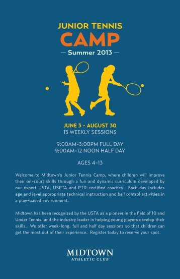 Junior Tennis Camp - Midtown Athletic Club