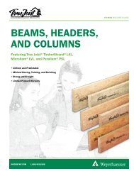 TimberStrand, Microllam, and Parallam Beams ... - Weyerhaeuser