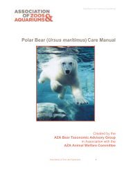 Polar Bear (Ursus maritimus) Care Manual - Association of Zoos and ...