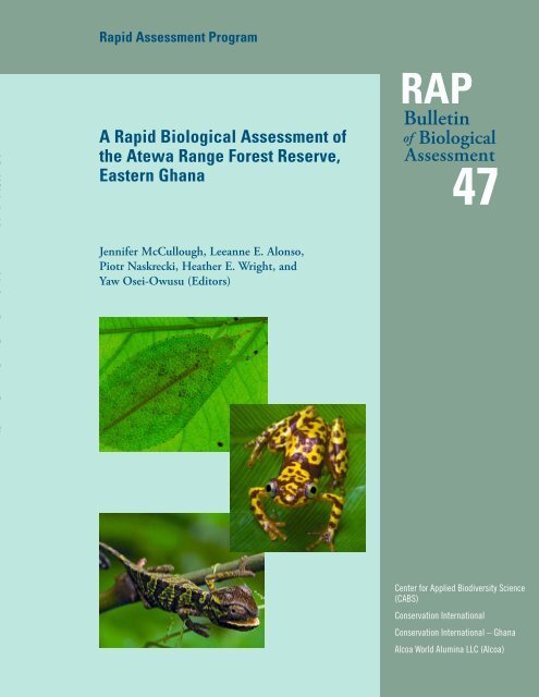 Rapid survey of the birds of the Atewa Range Forest Reserve, Ghana