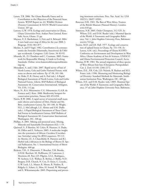 Rapid survey of the birds of the Atewa Range Forest Reserve, Ghana