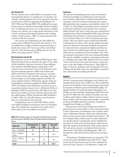 Rapid survey of the birds of the Atewa Range Forest Reserve, Ghana