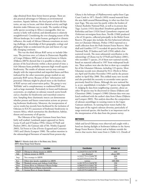 Rapid survey of the birds of the Atewa Range Forest Reserve, Ghana