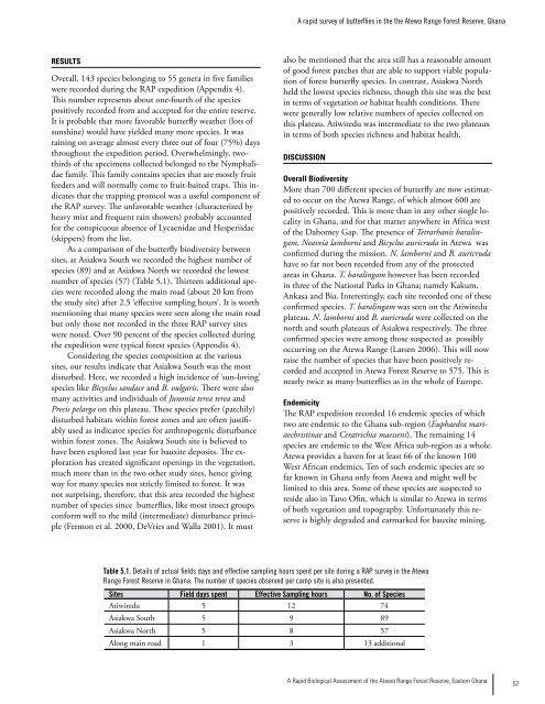 Rapid survey of the birds of the Atewa Range Forest Reserve, Ghana