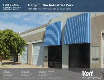 Canyon Rim Industrial Park - Voit Real Estate Services