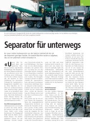 Separator für unterwegs - Hadorns Gülletechnik