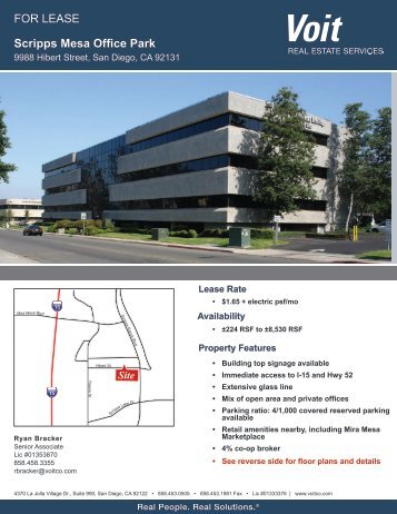 FOR LEASE Scripps Mesa Office Park - Voit Real Estate Services