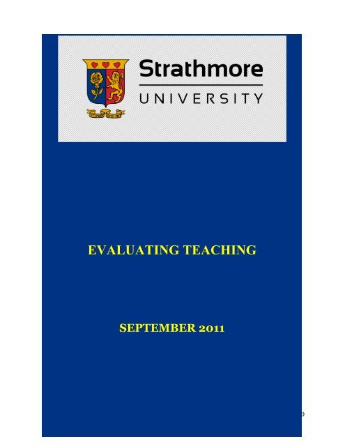 EVALUATING TEACHING - Strathmore University