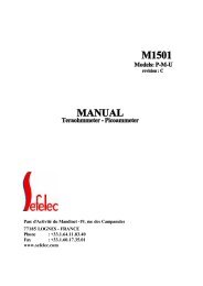 M1501 MANUAL - Sefelec