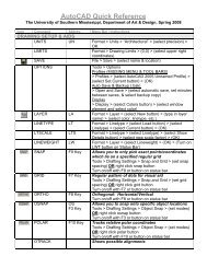 AutoCAD Quick Reference - The University of Southern Mississippi