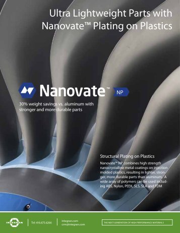 Ultra Lightweight Structural Parts using Nanovate Hybrids ... - Integran