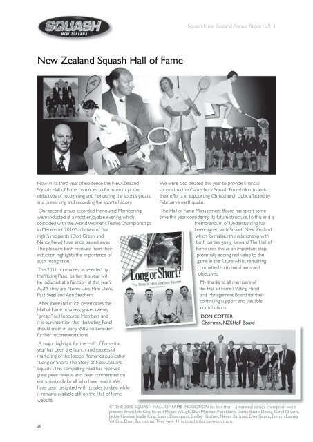 SQUASH NEW ZEALAND Annual Report - Devoy Squash & Fitness ...