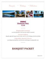 BANQUET PACKET - Hampton Hall Club