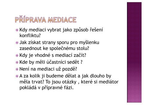 mediace (definice, oblasti, proces a fÃƒÂ¡ze)