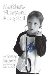 2008 MVH Annual Report - Martha's Vineyard Hospital