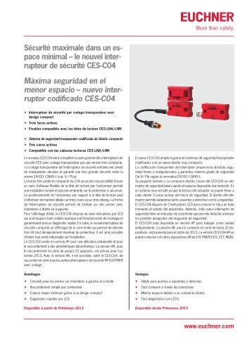 Interrupteur de sécurité CES‑C04 - EUCHNER GmbH + Co. KG