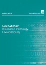 LLM Cyberlaw: Information Technology, Law and ... - School of Law