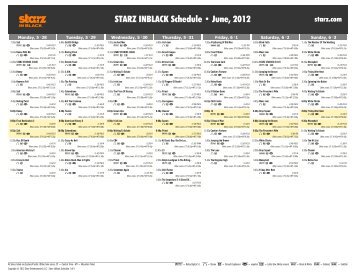 STARZ INBLACK Schedule - June, 2012