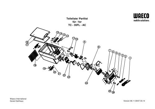 TC-35FL-AC Spare parts drawing a. list - Leisure Spares