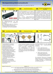 Montageanleitung ElektroschweiÃmuffe - isoplus FernwÃ¤rmetechnik