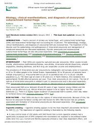 Etiology, clinical manifestations, and diagnosis of aneurysmal ...