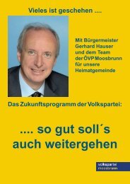 .... so gut sollÂ´s auch weitergehen - ÃVP Moosbrunn