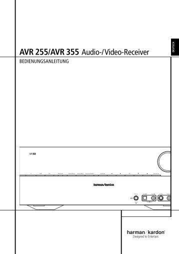 AVR 255/AVR 355 Audio-/Video-Receiver - Harman Kardon
