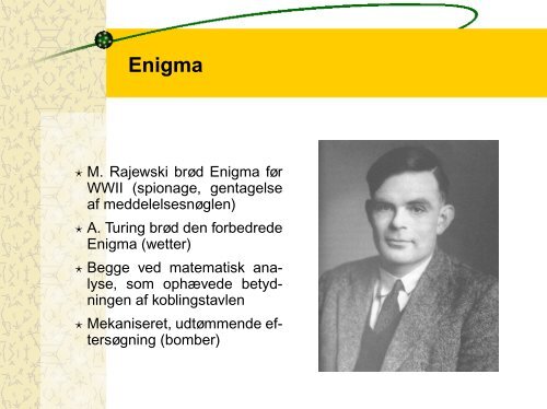 Temaer fra kryptologiens historie - Home page of Henrik Kragh ...