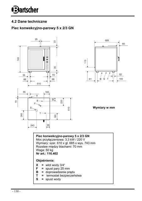 Bedienungsanleitung Instruction manual Mode d ... - Bartscher GmbH