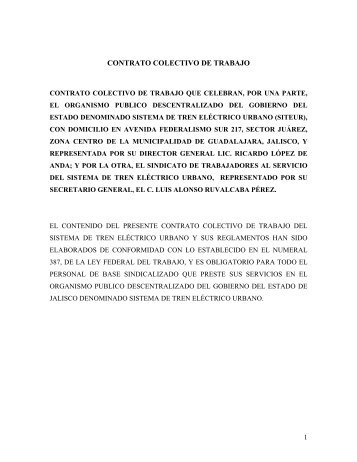 contrato colectivo de trabajo 2005-2007 - Siteur