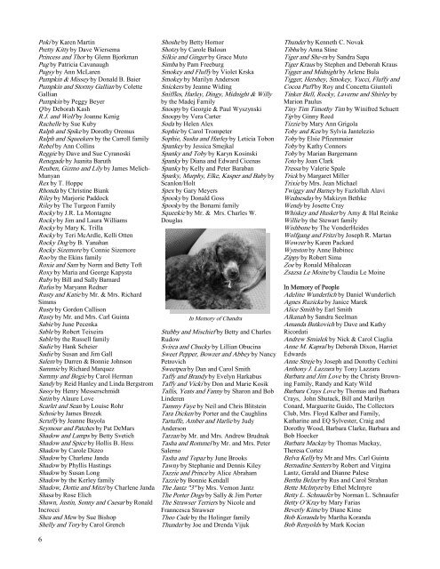News Letter Winter 2010 M&K.pub - Hinsdale Humane Society