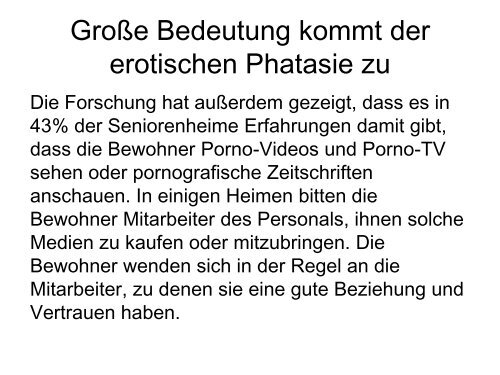 Zärtlichkeit und Sexualität im Alter Bedürfnisse und Ansprüche - EDE