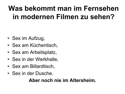 Zärtlichkeit und Sexualität im Alter Bedürfnisse und Ansprüche - EDE