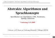 Folien zu Kapitel 3: Abstrakte Algorithmen und Sprachkonzepte