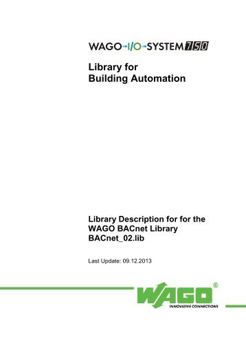 Libraries for Building Automation - Wago