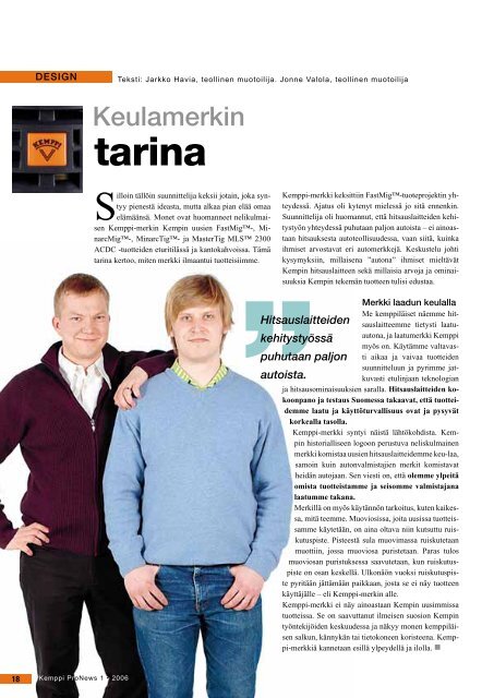 1/2006 FI Kempin asiakaslehti - Kemppi