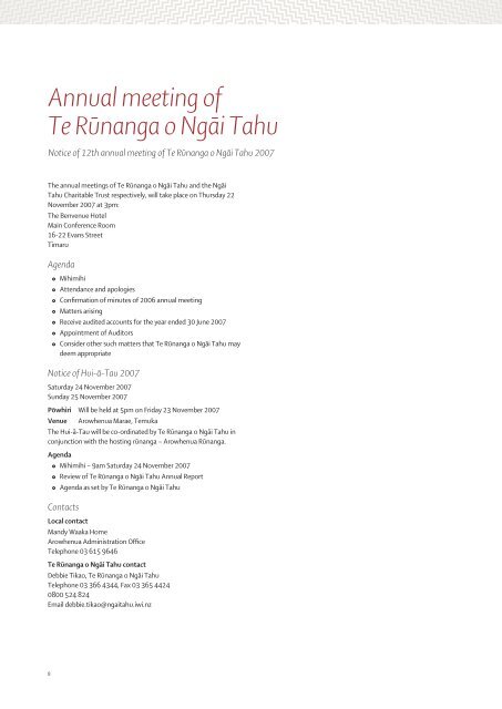 Annual Report 2007 - Ngai Tahu