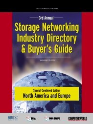 Storage Networking Industry Directory & Buyer's ... - Computerworld