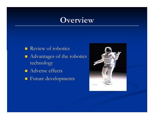 IMPACT OF ROBOTICS TECHNOLOGY ON SOCIETY - Engineering ...