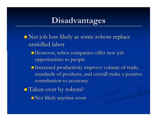 IMPACT OF ROBOTICS TECHNOLOGY ON SOCIETY - Engineering ...