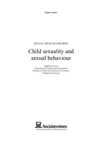 Child sexuality and sexual behaviour - Pr Jean-Yves Hayez